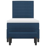 vidaXL Lit à ressorts avec matelas et banc bleu 90x190 cm tissu