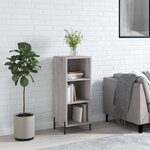vidaXL Buffet sonoma gris 34 5x32 5x90 cm bois d'ingénierie