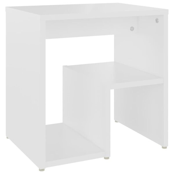 vidaXL Table de chevet Blanc 40x30x40 cm Aggloméré