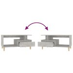vidaXL Table basse Gris béton 90x49x45 cm Bois d'ingénierie