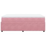 vidaXL Sommier à lattes de lit avec matelas Rose 120x200 cm Velours