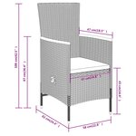 vidaXL Ensemble à manger de jardin avec coussins 9 Pièces noir