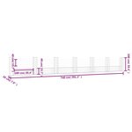 vidaXL Panier de gabion en forme de U avec 7 poteaux Fer 740x20x100 cm