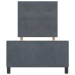 vidaXL Cadre de Lit Gris Foncé 90x190 cm Velours