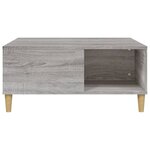 vidaXL Table basse sonoma gris 80x80x36 5 cm bois d'ingénierie