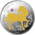 Pièce de monnaie en Argent 20 Vatu g 31.1 (1 oz) Millésime 2026 Pearl Lunar Year HORSE