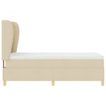 Lit Box Spring vidaXL avec Matelas Crème 90x200 cm Tissu