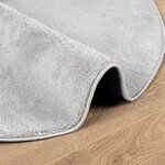 vidaXL Tapis OVIEDO à poils courts gris Ø 80 cm