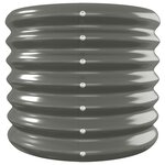 vidaXL Lit surélevé de jardin Acier enduit de poudre 260x40x36 cm gris