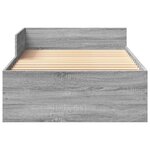 vidaXL Cadre de lit sonoma gris 90x200 cm bois d'ingénierie