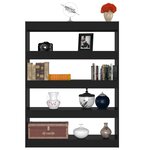 vidaXL Bibliothèque/Séparateur de pièce Noir 100x30x135 cm