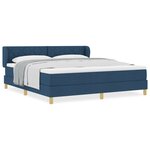 Lit Box Spring vidaXL avec Matelas - Bleu  180x200 cm  Tissu
