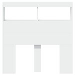 vidaXL Armoire tête de lit avec LED blanc 100x17x102 cm