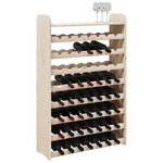 vidaXL Casier à vin avec panneau supérieur bois de pin massif