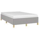 vidaXL Cadre de lit sans matelas gris clair 120x190 cm tissu