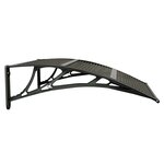 vidaXL Auvent de porte Noir 80x75 cm Polycarbonate