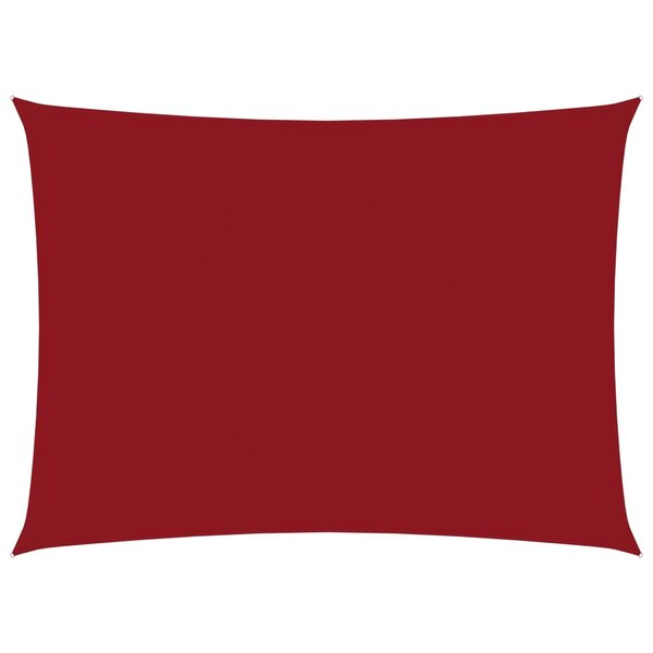 vidaXL Voile de parasol Tissu Oxford rectangulaire 3 5x5 m Rouge