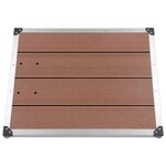 vidaXL Receveur de douche extérieur WPC Inox 80x62 cm Marron