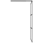 vidaXL Paroi de douche 90x195 cm Verre ESG dépoli Noir