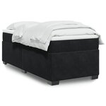 vidaXL Sommier à lattes de lit avec matelas Noir 90x190 cm Velours