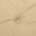 vidaXL Coussins de chaise à dossier haut lot de 2 beige mélangé tissu