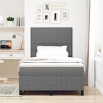 vidaXL Lit à ressorts avec matelas & LED gris clair 120x200 cm en velours côtelé