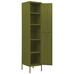 vidaXL Armoire à casiers Vert olive 35x46x180 cm Acier