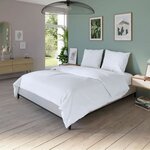 Housse de couette - 260 x 240 cm - Coton - Antibactérien - Blanc
