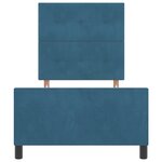 Cadre de lit vidaXL Bleu foncé 80x200 cm Velours