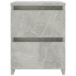 vidaXL Tables de chevet 2 Pièces Gris béton 30x30x40 cm Bois d’ingénierie