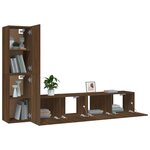 vidaXL Ensemble de meubles TV 4 Pièces Chêne marron Bois d'ingénierie