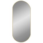 vidaXL Miroir mural Doré 90x40 cm Ovale