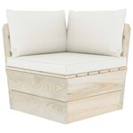 vidaXL Salon de jardin palette 9 Pièces avec coussins bois d'épicéa