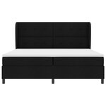 Lit à ressorts vidaXL avec matelas Noir 200x200 cm Tissu