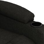 vidaXL Fauteuil inclinable électrique Noir Tissu