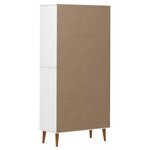 vidaXL Bibliothèque MOLDE Blanc 85x35x170 5 cm Bois massif de pin