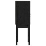 vidaXL Buffet haut Noir 60x40x120 cm Bois massif de pin