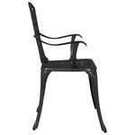 Chaises de jardin vidaXL 2 Pièces Aluminium coulé Noir