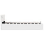 vidaXL Cadre de lit à rangement hydraulique sans matelas avec LED