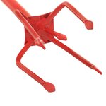 vidaXL Griffe de jardin Rouge Acier