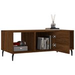 vidaXL Table basse chêne marron 102x50x40 cm bois d'ingénierie