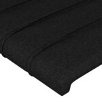vidaXL Têtes de lit 4 Pièces Noir 90x5x78/88 cm Tissu