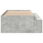 vidaXL Cadre de Lit de Rangement Gris Béton 90x190 cm
