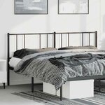 vidaXL Tête de lit métal noir 180 cm