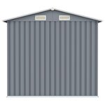 vidaXL Abri de jardin Gris 205x129x183 cm Acier galvanisé