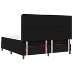 vidaXL Lit à Ressorts avec Matelas & LED Noir 180x200 cm Tissu