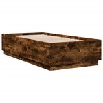 vidaXL Cadre de lit sans matelas chêne fumé 90x190 cm