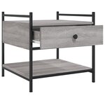 vidaXL Table basse sonoma gris 50x50x50 cm bois d'ingénierie