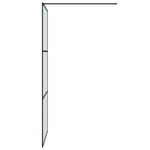 vidaXL Paroi de douche Noir 90x195 cm Verre ESG dépoli
