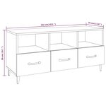 vidaXL Meuble TV Blanc 102x35x50 cm Bois d'ingénierie